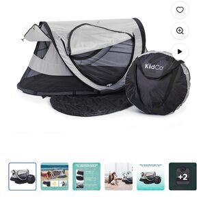 KidCo PeaPod Gray and Black Pop-Up Tent